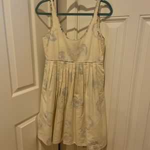 Anthropologie white floral dress